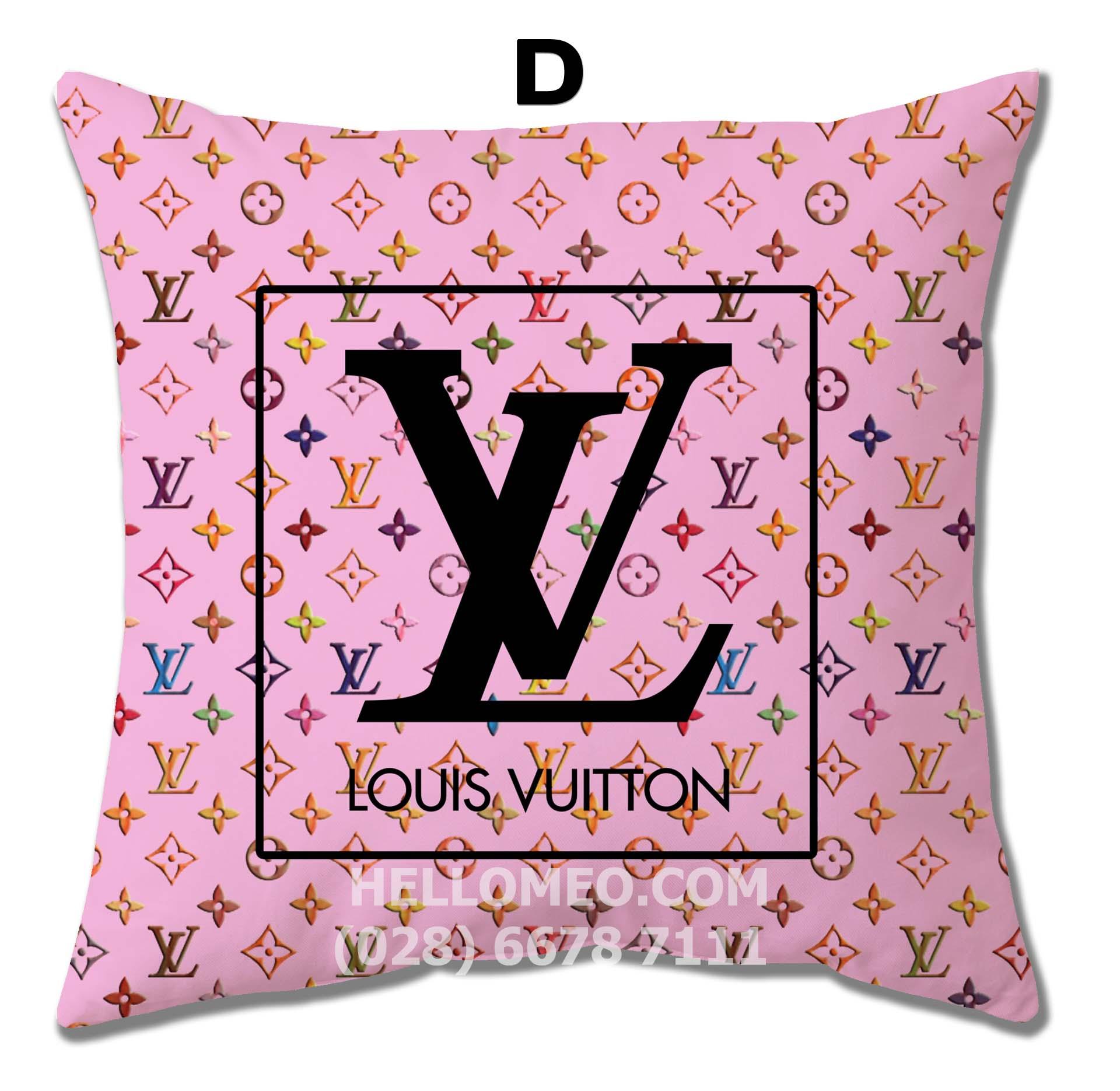 [Siêu Rẻ] Vỏ Gối Vuông Sofa, Bao Gối Ôm Trang Trí, Bọc Gối Tựa Phòng Khách Đẹp Nhất 40 x 40cm Mẫu LV