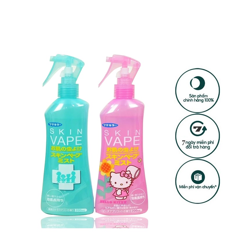 Nội địa nhật - xịt chống muỗi và côn trùng skin vape 200ml ngăn ngừa muỗi và côn trùng đốt