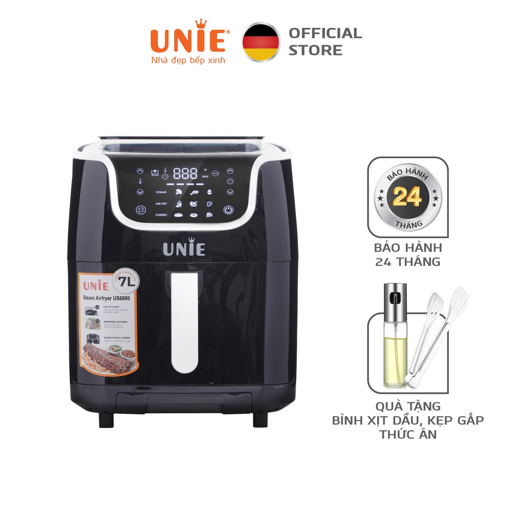 Nồi chiên hơi nước unie steam us6800 dung tích 7l - hàng chính hãng