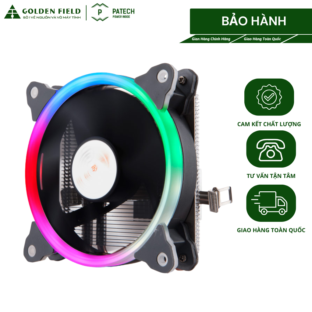 Quạt Tản Nhiệt Cpu Acf-120 Batterfly, Rainbow Cao Cấp|Patech Electronics Giá 160,000 Đồng*Miễn phí vận chuyển