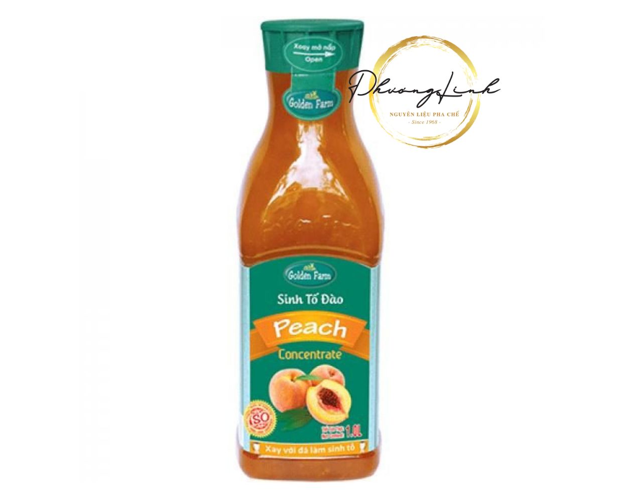 Sinh tố golden farm loại 50% trái cây tươi thể tích 1000ml vị đào sản phẩm đúng mô tả 100%