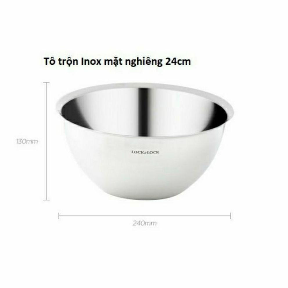 Tô Trộn Mặt Nghiêng Inox Lock&Lock 24cm