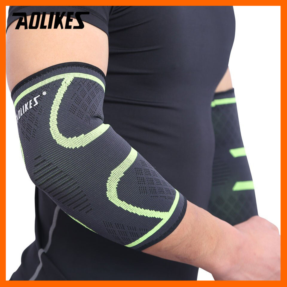 Băng Bảo Vệ Khuỷu Tay Cao Cấp Co Dãn Đàn Hồi Hỗ Trợ Chơi Thể Thao Sport Elbow Support AOLIKES TC-7547