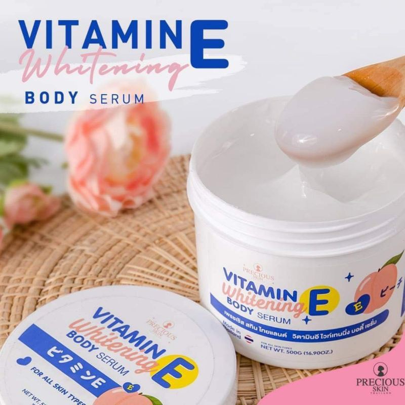Kem body dưỡng trắng vitamin e whitening body serum 500ml – lq943