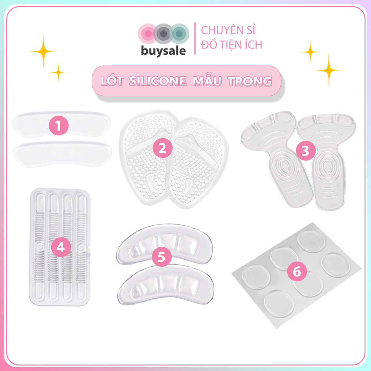 Nhóm lót giày được làm chất liệu silicone thoáng mát độ đàn hồi cực cao - BuySales