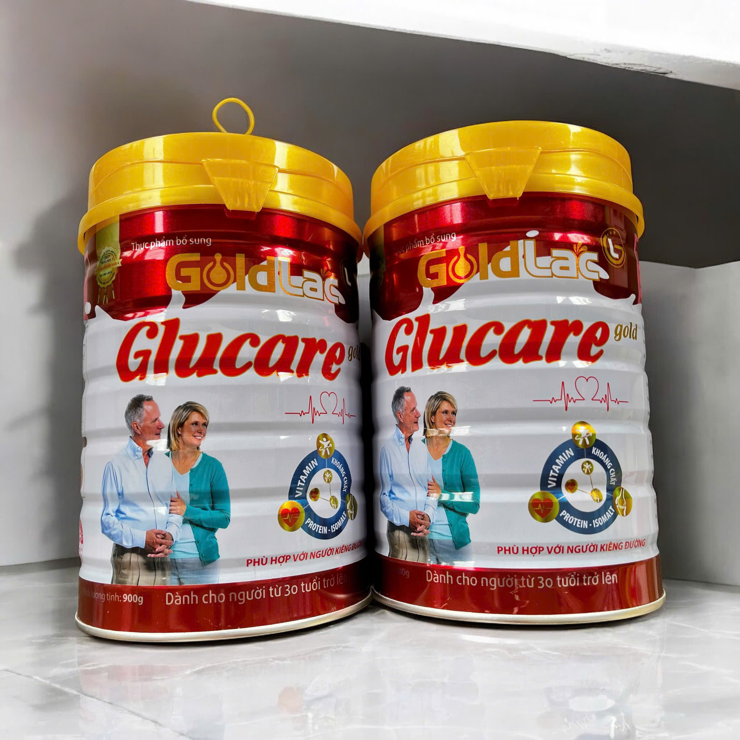 COMBO 2 HỘP - SỮA TIỂU ĐƯỜNG GOLDLAC GLUCARE 900GR DÀNH CHO NGƯỜI TIỂU ĐƯỜNG VÀ TIỀN ĐÁI THÁO ĐƯỜNG