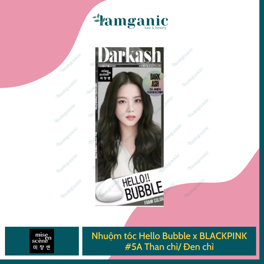 Thuốc nhuộm tóc dạng bọt hello bubble foam x blackpink - màu than chì