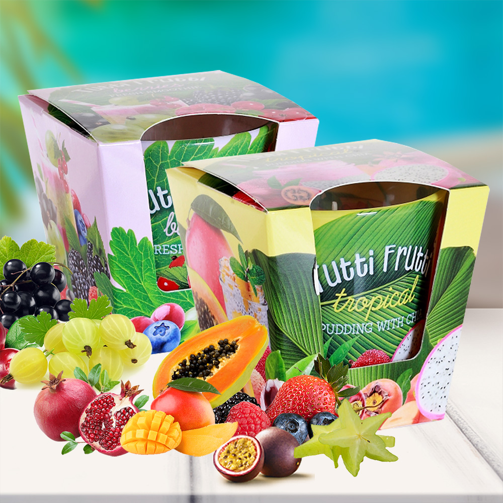 Combo 2 Ly nến thơm tinh dầu Bartek Tutti Frutti 115g - trái cây rừng, nến trang trí, thơm phòng, thư giãn