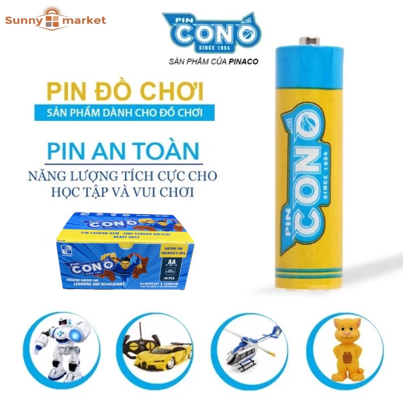Pin con ó 2a pinaco 1,5v dùng cho đồ chơi trẻ em , pin tiểu aa