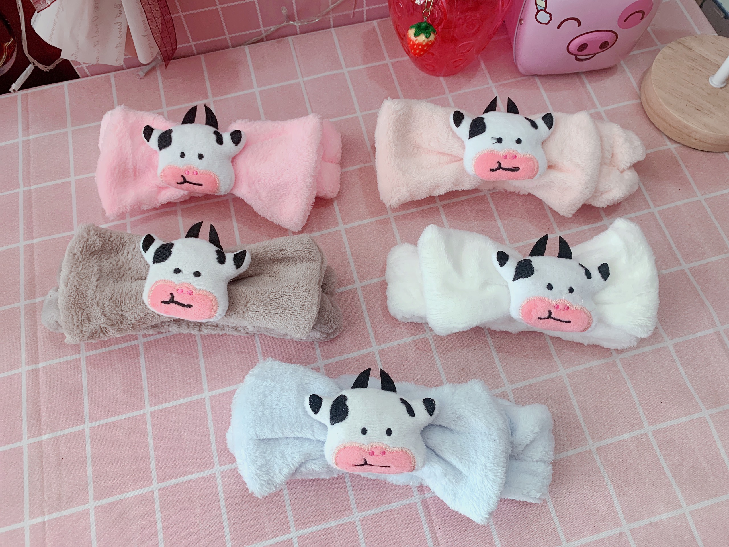 Băng Đô Rữa Mặt Bò Sữa Nơ Siêu Xinh - Cài Tóc Bò Sữa Mềm Mịn