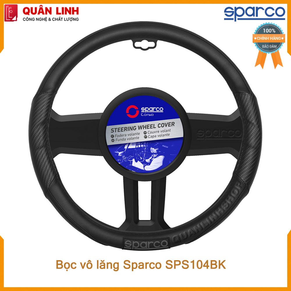 Bọc vô lăng Sparco SPS104BK