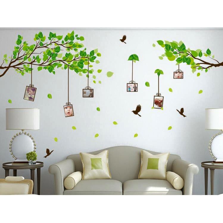 Decal dán tường tranh dán tường cành cây khung ảnh - Khung ảnh treo cành cây siêu dễ thương