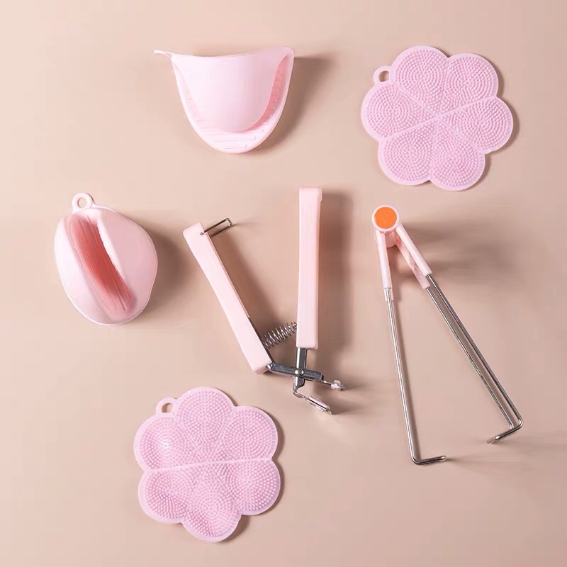 Combo 6 dụng cụ gắp đồ nóng sử dụng khi lấy thức ăn trong lò vi sóng, bắc xoong nồi,... chất liệu bằng silicon siêu bền và nhựa cứng cao cấp bền đẹp SIÊU KHUYẾN MÃI