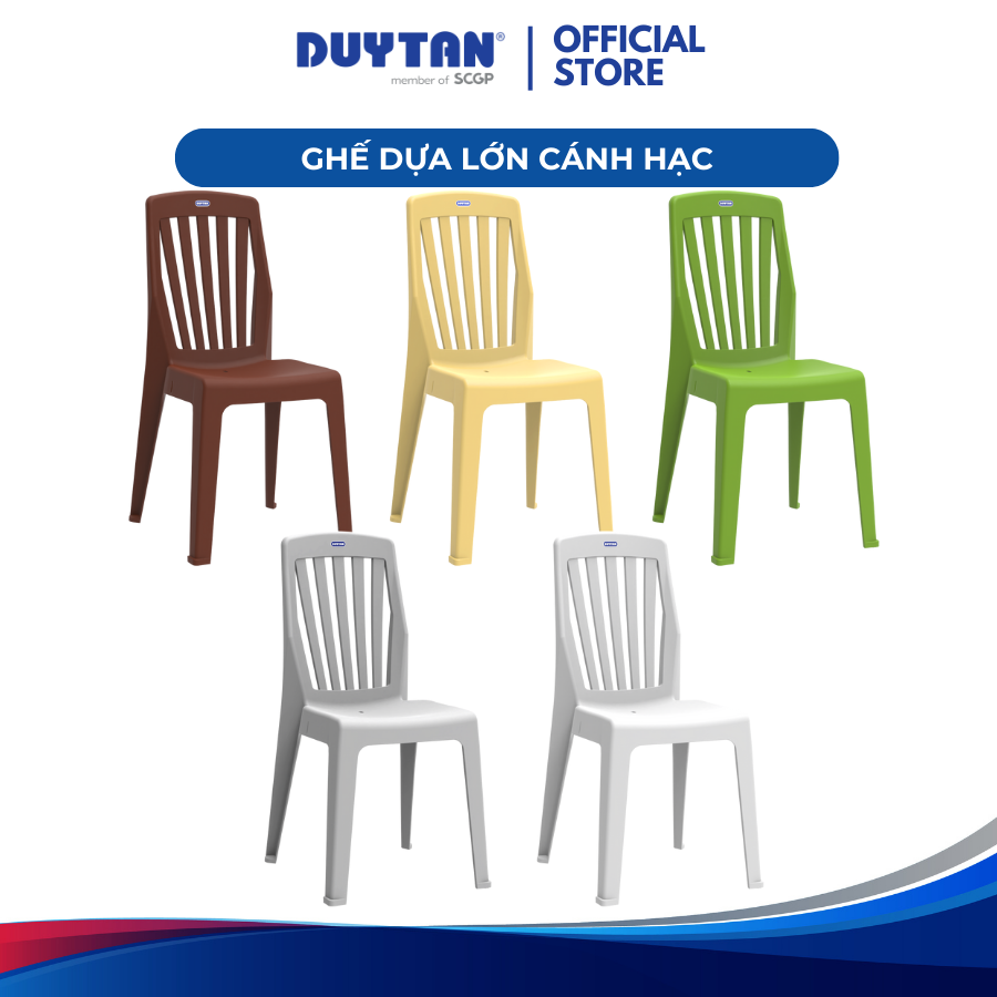Duy Tan Large Flamingo Wing Chair – Pp Plastic – Sturdy – for Restaurants, Homes, Offices