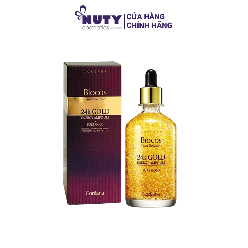 Tinh Chất Dưỡng Da Coreana Biocos Time Solution 24K Gold Energy Ampoule
