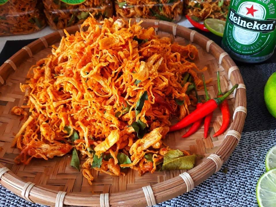 1kg khô gà lá chanh xe cay