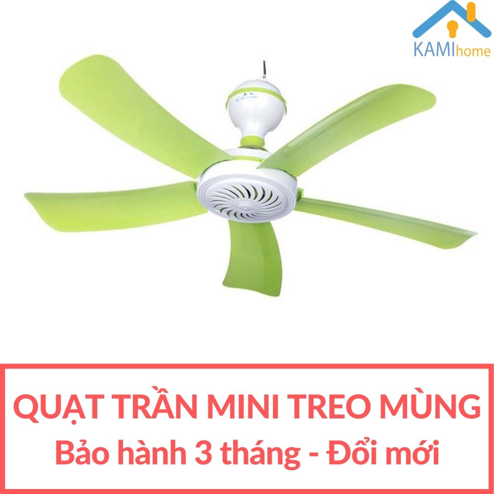 Quạt trần mini sử dụng phích cắm điện đường kính 42cm Smartstore Quạt mini sạc tích điện cổng USB cắm máy tính pin dự phòng giá rẻ quat cam tay sac tich dien