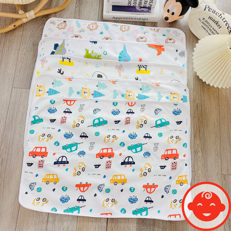 Lót chống thấm HỌA TIẾT CAO CẤP cho bé 70x50cm L04