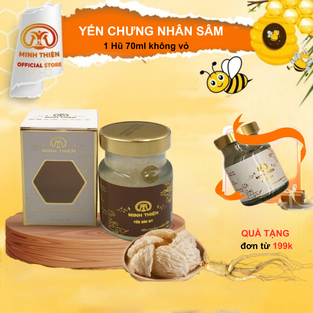 1 Hủ yến chưng sẵn Yến chưng nhân sâm Minh Thiện hủ 70ml