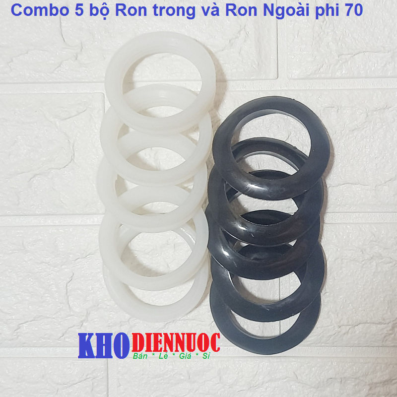 Combo 5 bộ Ron trong và Ron Ngoài phi 70 dùng cho máy nước nóng năng lượng mặt trời