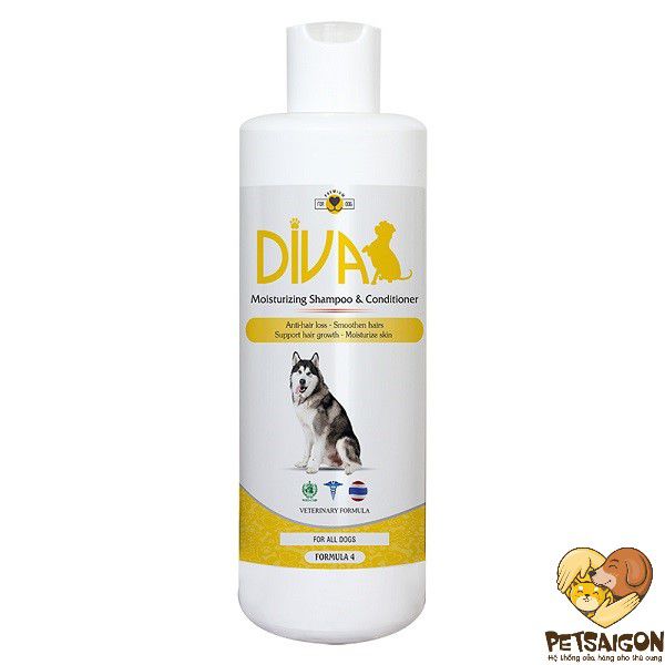 Sữa tắm diva dưỡng ẩm cho chó lông xù - 400ml