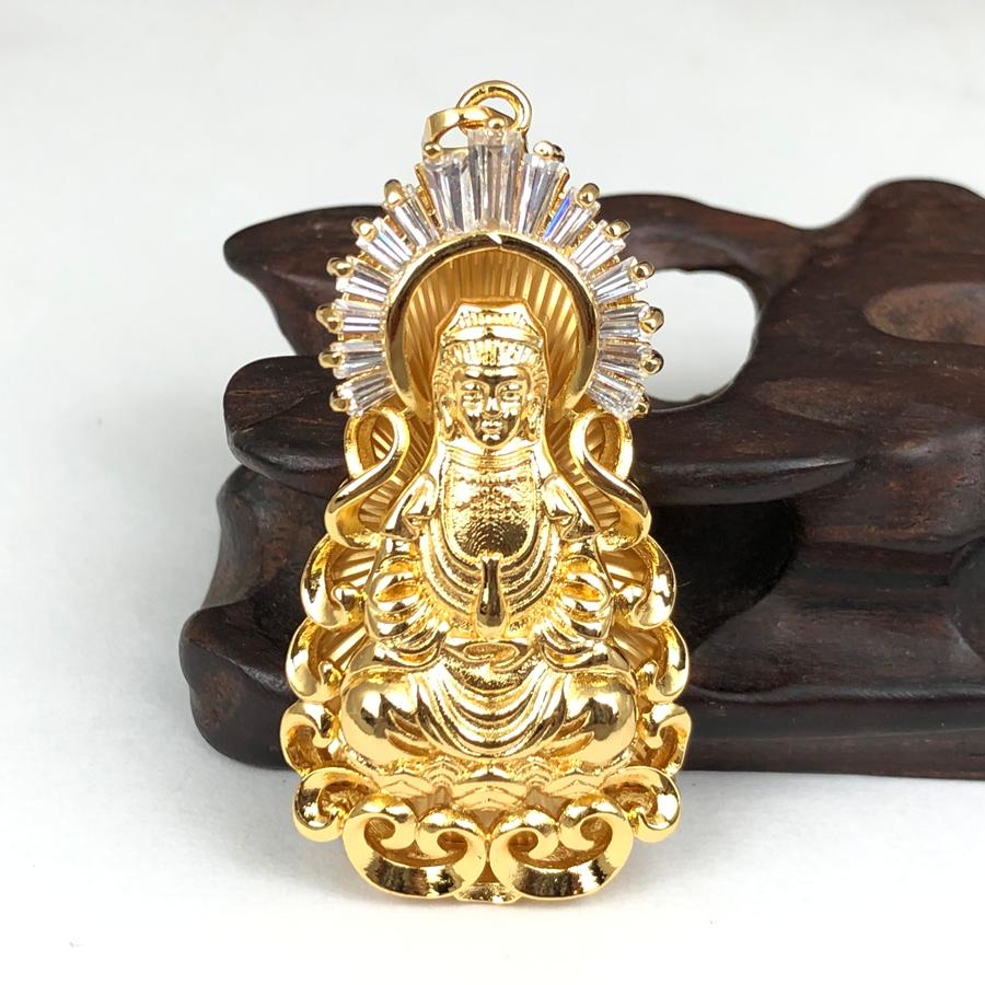 [HCM]MẶT DÂY CHUYỀN QUAN ÂM MẠ VÀNG 24K CAO CẤP - MDC155