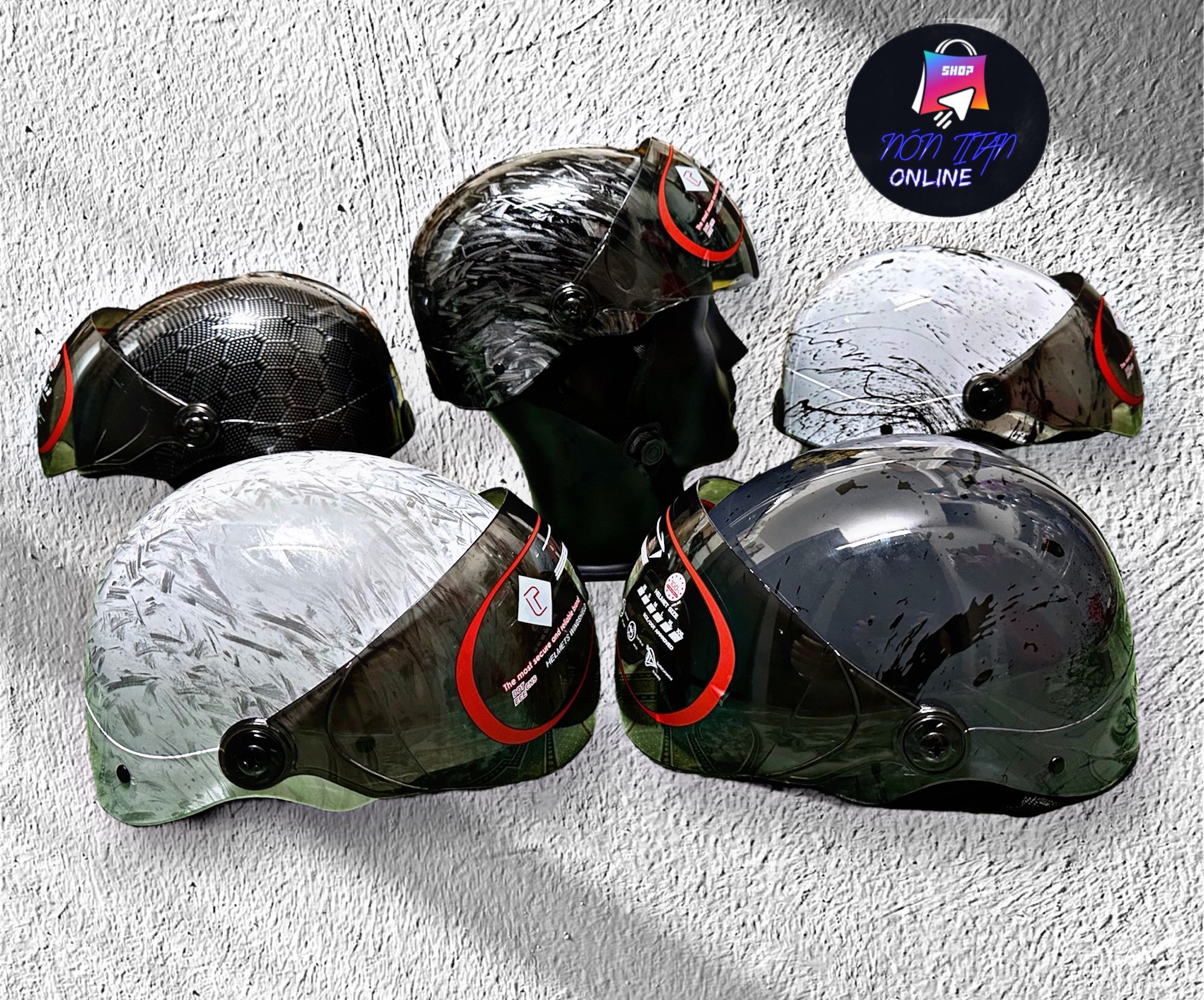  Nón Bảo Hiểm Sơn Carbon Gắn Kính Cao Cấp - Mũ Bảo Hiểm Carbon Gắn Kính Loại Cao Cấp Sơn Phủ 4k Siêu Ngầu 