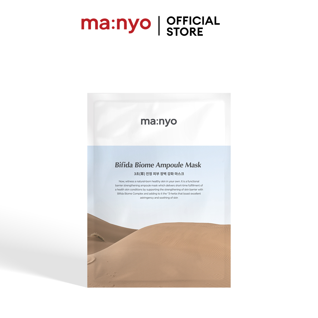Mặt nạ dạng gel ma:nyo Bifida Biome Ampoule Mask 30ml giúp sáng da và tăng đàn hồi da