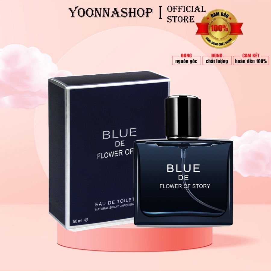 Nước Hoa Nam Cao Cấp Thơm Lâu Blue De Flower Of Story 50ml Đẳng Cấp Phái Mạnh Hương thơm dịu nhẹ quyến rũ  ngây ngất khó quên