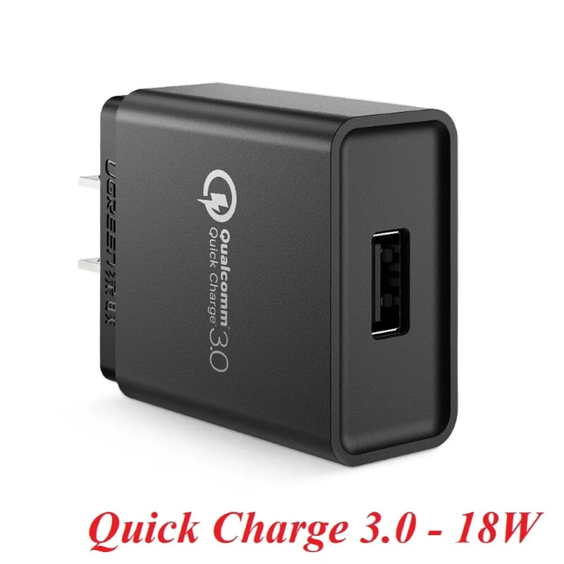 Ugreen 70559 25cm qc3.0 cáp usb a ra type c dây dù siêu bền đầu nhôm chống gãy 0.25m us301