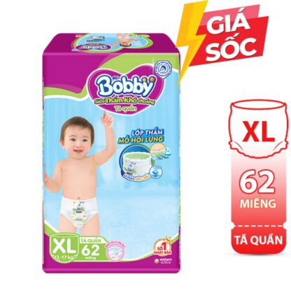 Tã quần bobby M76 L68 XL62 XX56  mẫu mới nhất
