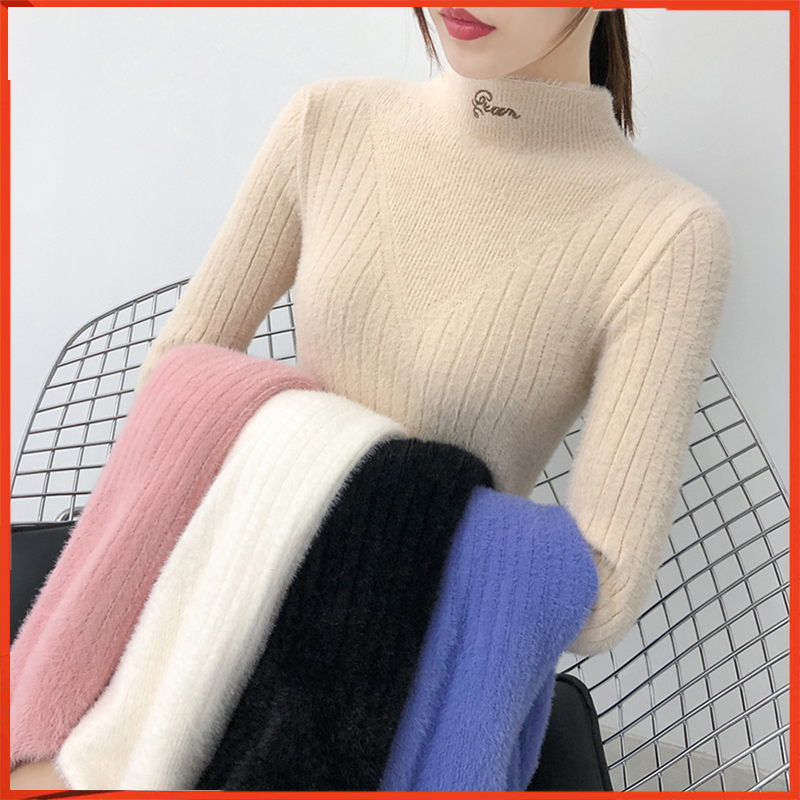 Áo Len Nữ Mùa Đông Tay Dài Kiểu Dáng Hàn Quốc Mới Nhất