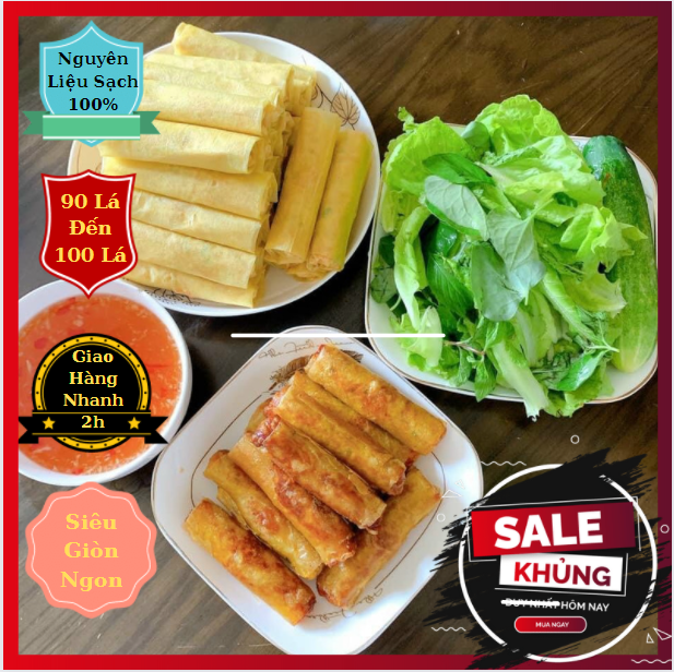 Bánh ram Hà Tĩnh gói 90 lá đến 100 lá , 500gr  - 100% gạo quê  và mật mía sạch không chất bảo quản, không rách và không bị mốc,  bánh chiên lên vàng giòn, đóng gói hút chân không, nem rán ngon - Thưc phẩm sạch - Bánh đa nem