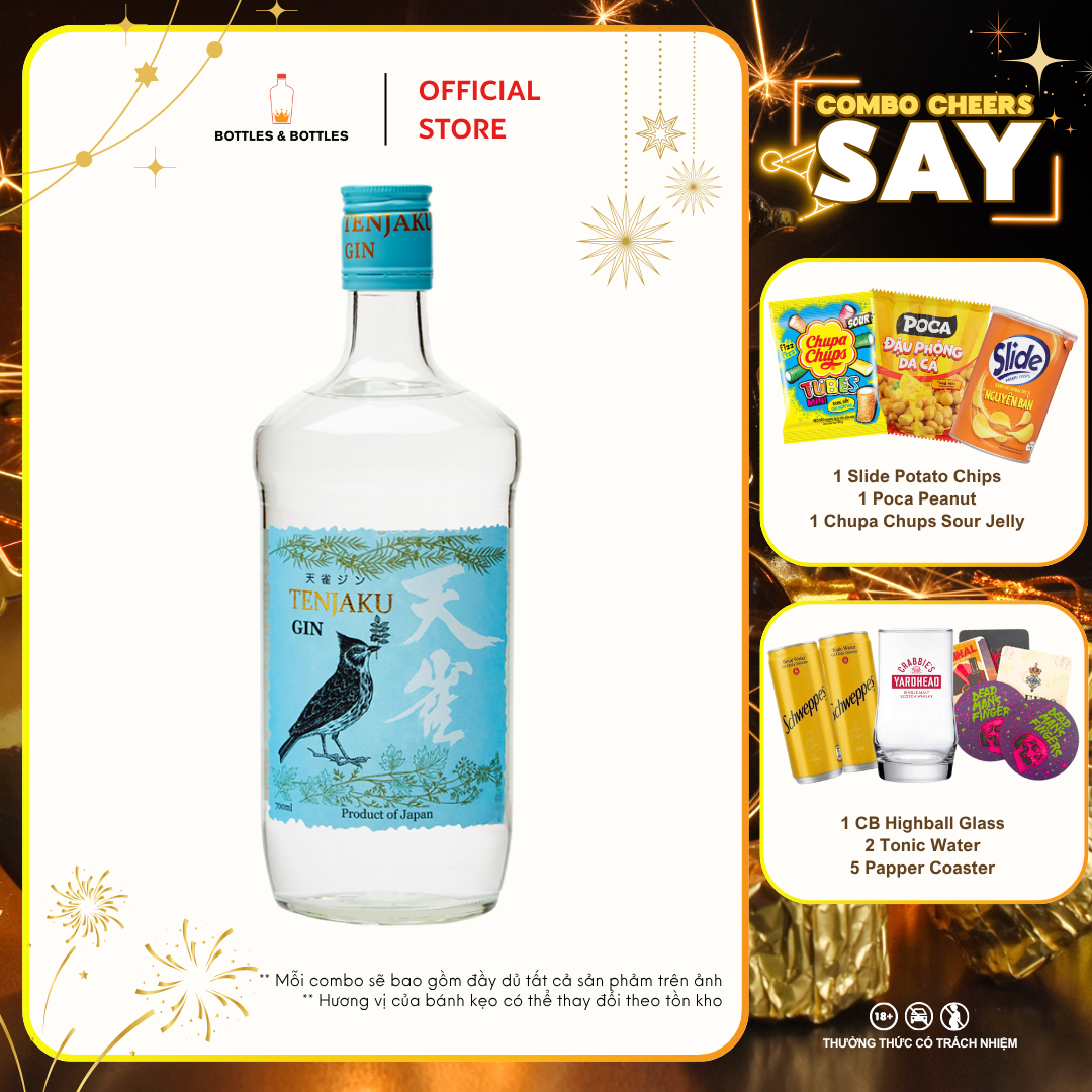 [CHÍNH HÃNG] COMBO SAY - Uống Vui Tại Nhà  - Tenjaku Gin - Nhật Bản- 700ML - 37,5%