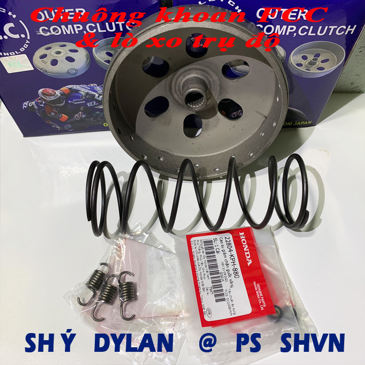 Combo chuông nồi chống rung và lò xo tăng tốc cho xe Honda Vario PCX SH Airblade Click Lead SCR - Chống rung ga đầu tăng tốc bốc hơn