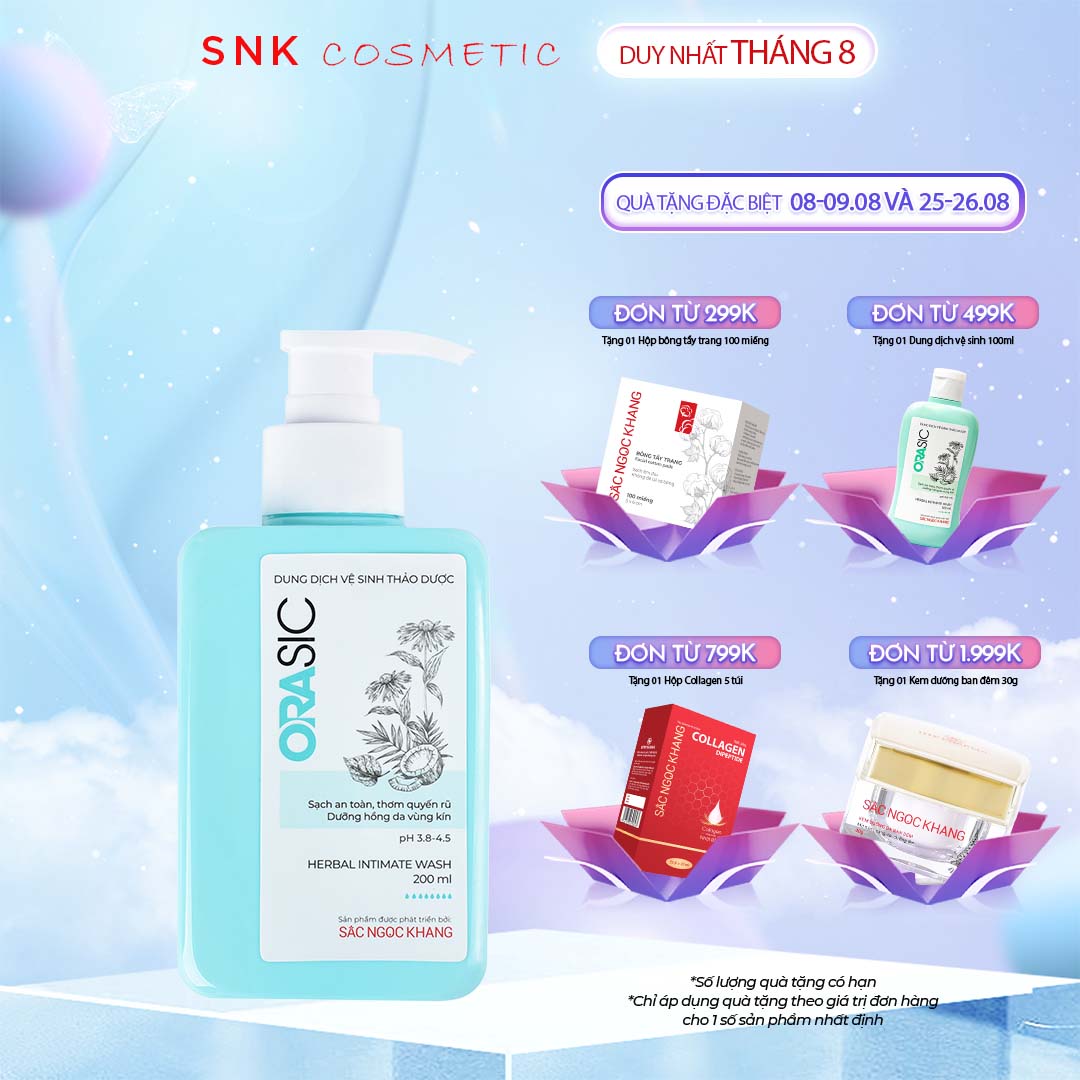 Dung dịch vệ sinh hằng ngày Orasic thảo dược 200ml mới