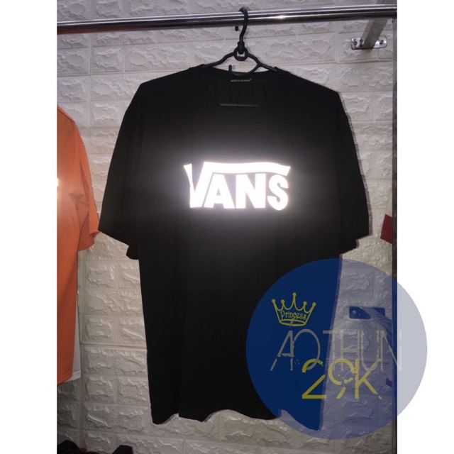 Áo thun unisex phản quang bạc vang phong cách