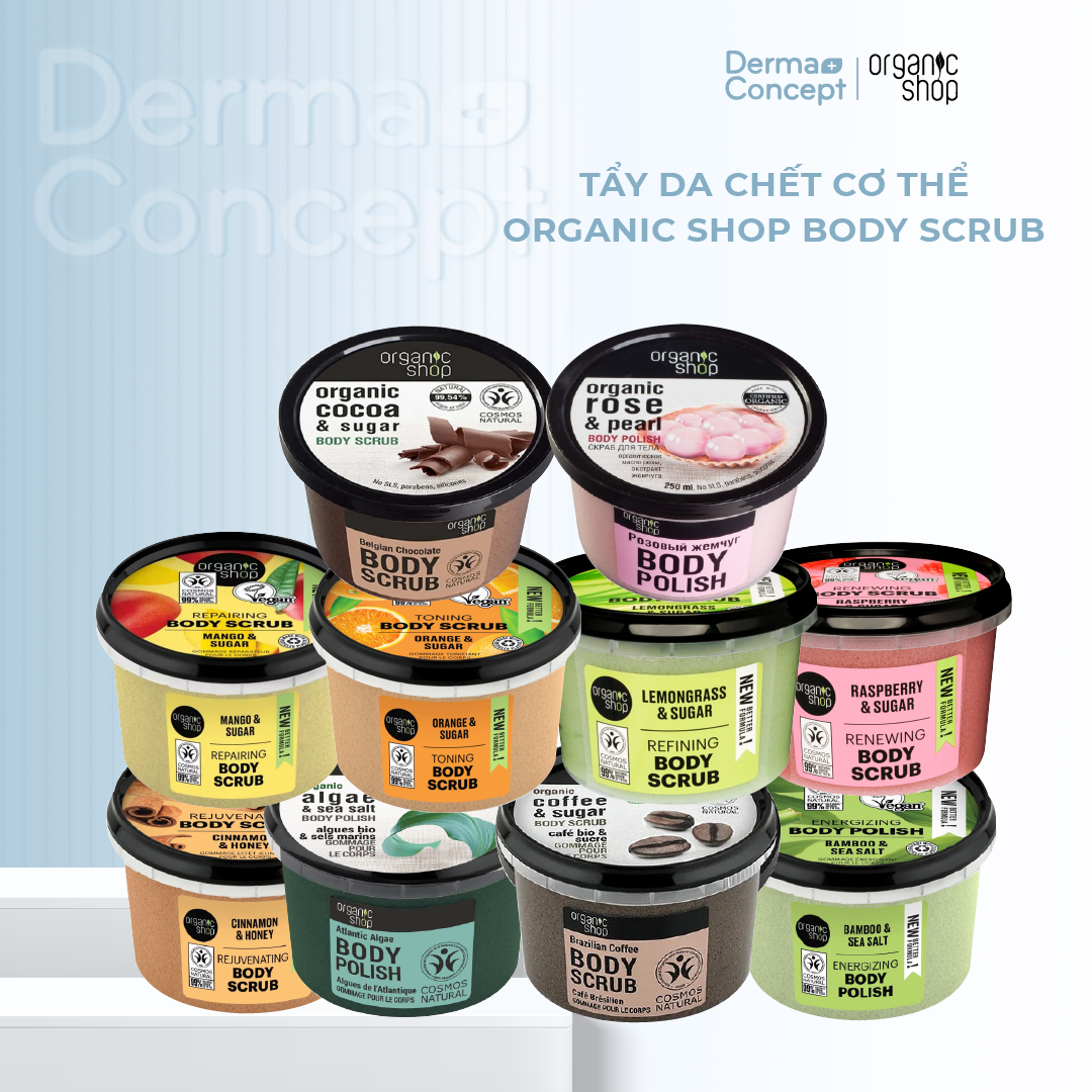 Tẩy da chết cơ thể Organic Shop Body Scrub 250ml