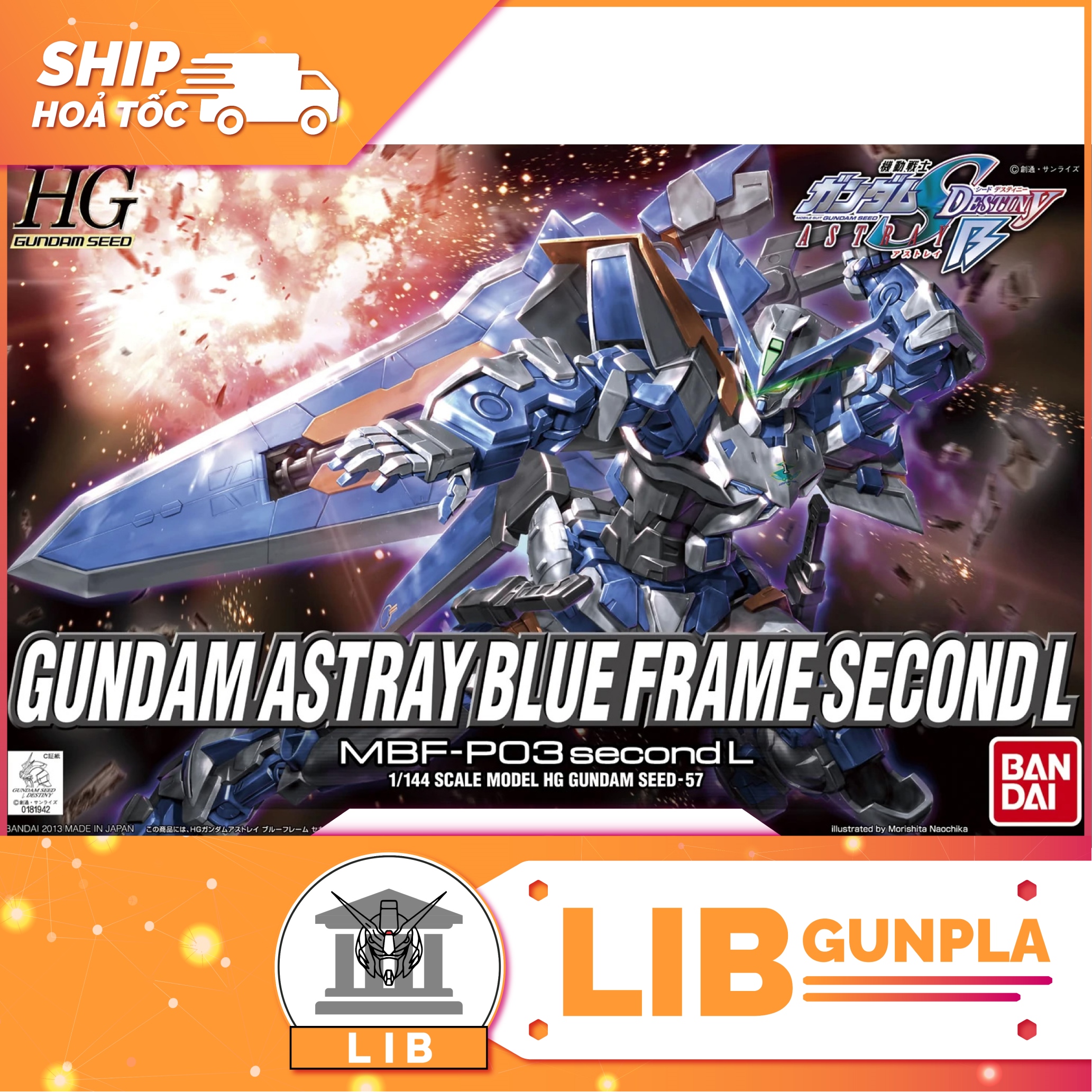 Mô hình lắp ráp Bandai Gundam HG SEED Gundam Astray Blue Frame Second L