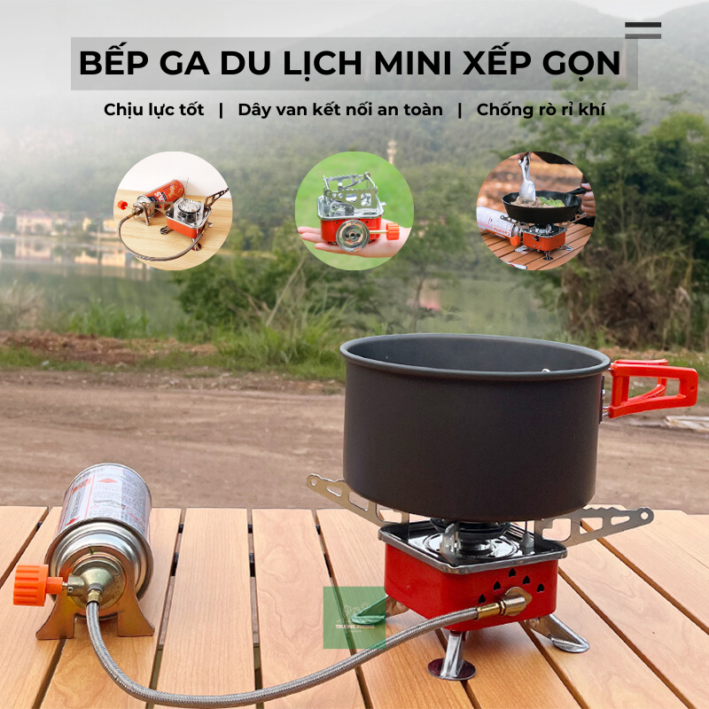 Bếp ga mini du lịch , bếp ga đa năng siêu nhỏ gọn xếp gọn được - bth2