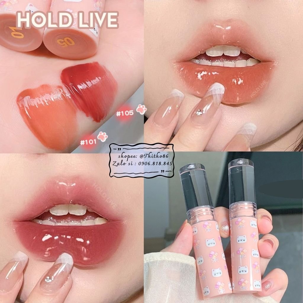 Son kem gel tint hold live permeate mirro light lip gloss hl571 - holdlive