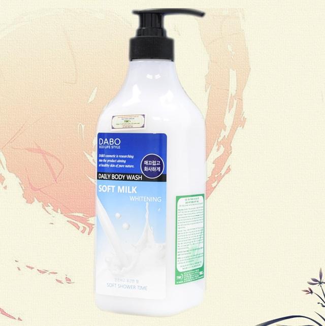 Sữa tắm trắng da Dabo Whitening Soft Milk Daily Body Wash Hàn Quốc 750ml
