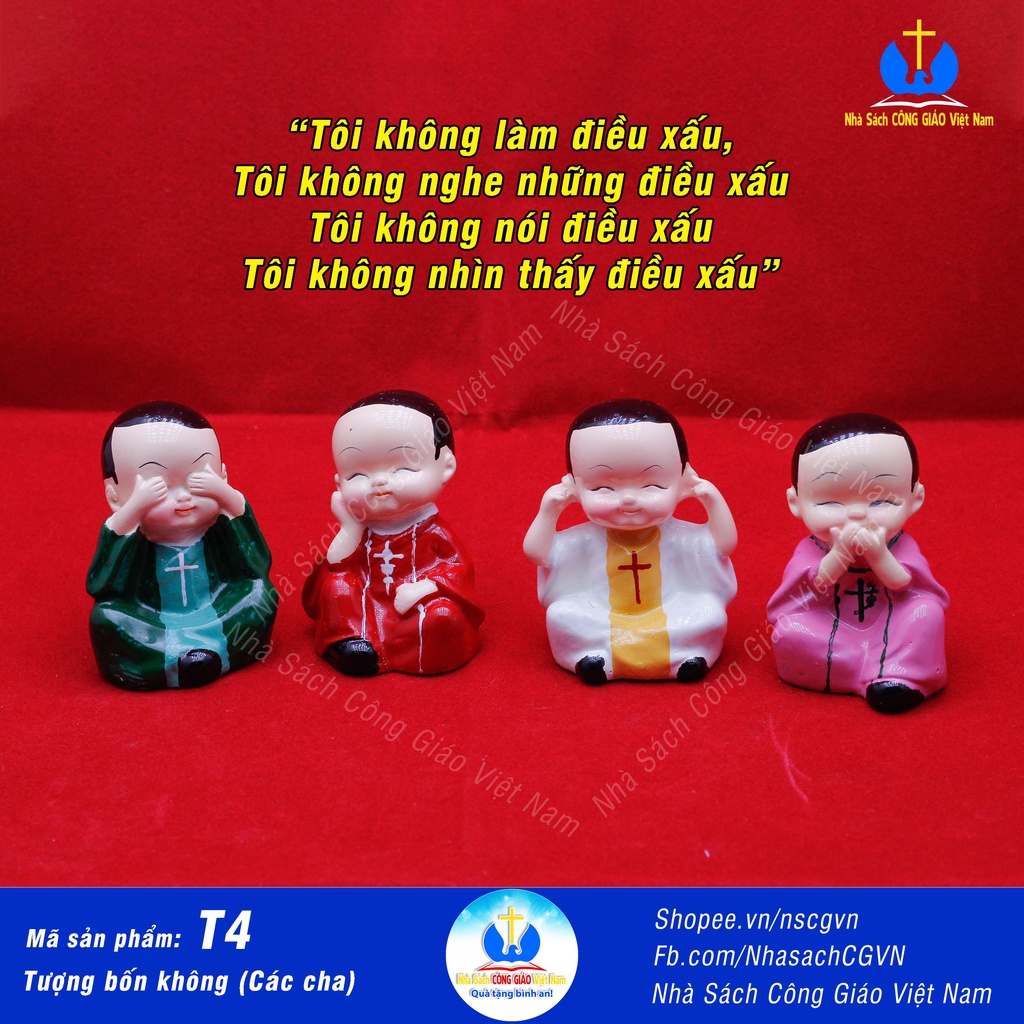 Tượng bốn không - Mẫu các cha - Linh Mục - Quà tặng Công Giáo