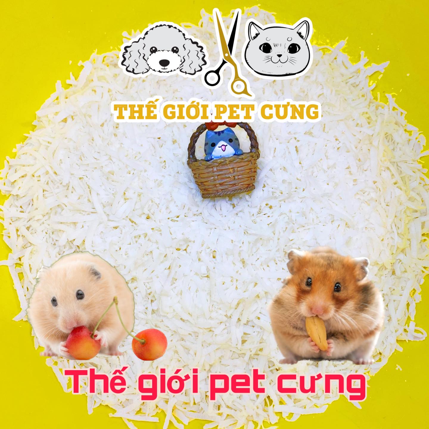 Dừa sấy sợi dưỡng lông hamster thỏ bọ nhím sóc