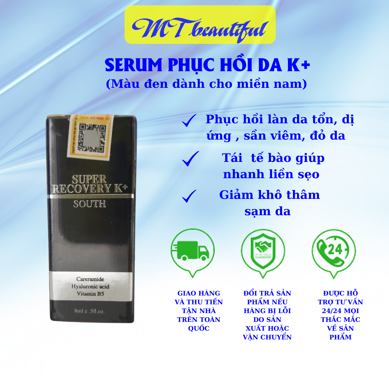 Serum siêu phục hồi KARMEL 8ml, serum phục hồi cấu tạo da, serum phục hồi lớp ceramide giúp da được bảo vệ tốt hơn