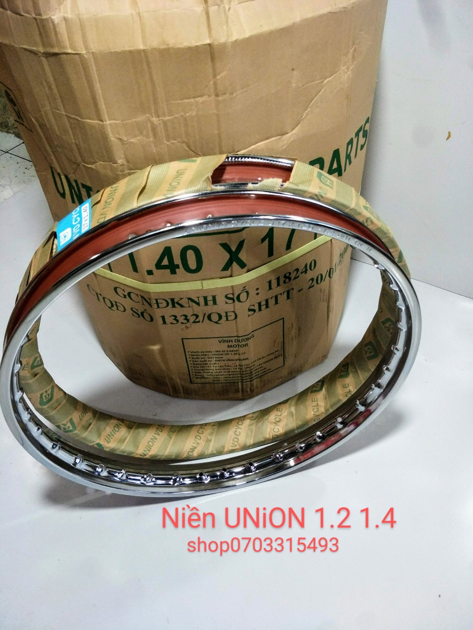 [HCM]2 CAI.CẶP NIỀNG SẮT TRƯỚC SAU UNION VD 1.2 1.4 (225.250) GẮN CÁC LOẠI XE