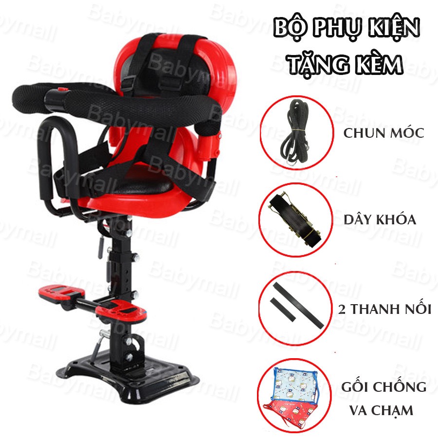 Ghế Ngồi Xe Máy Cho Bé Ngồi Trước Xe Ga, Xe Điện Chở Bé Đi An Toàn Phù Hợp Vision, SH, Lead, Vespa Chống Rung Va Đập - 9