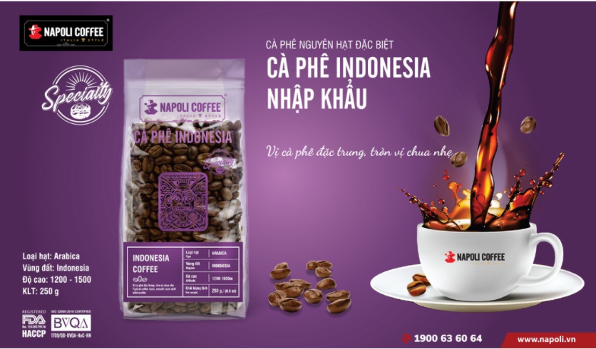 [Hỏa tốc 2h] Cà Phê Arabica INDONESIA - Hương Trái Cây & Gỗ Hương - Rang Nguyên Hạt, Dùng Pha Máy/Phin Cao Cấp 250g/túi [Freeship Max]
