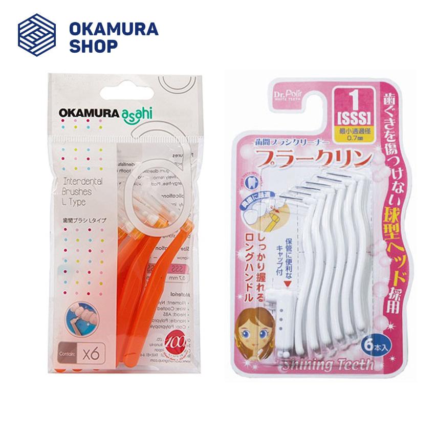 [HCM]Combo 2 Bàn Chải kẽ răng cao cấp Nhật Bản Okamura dạng L (như hình)