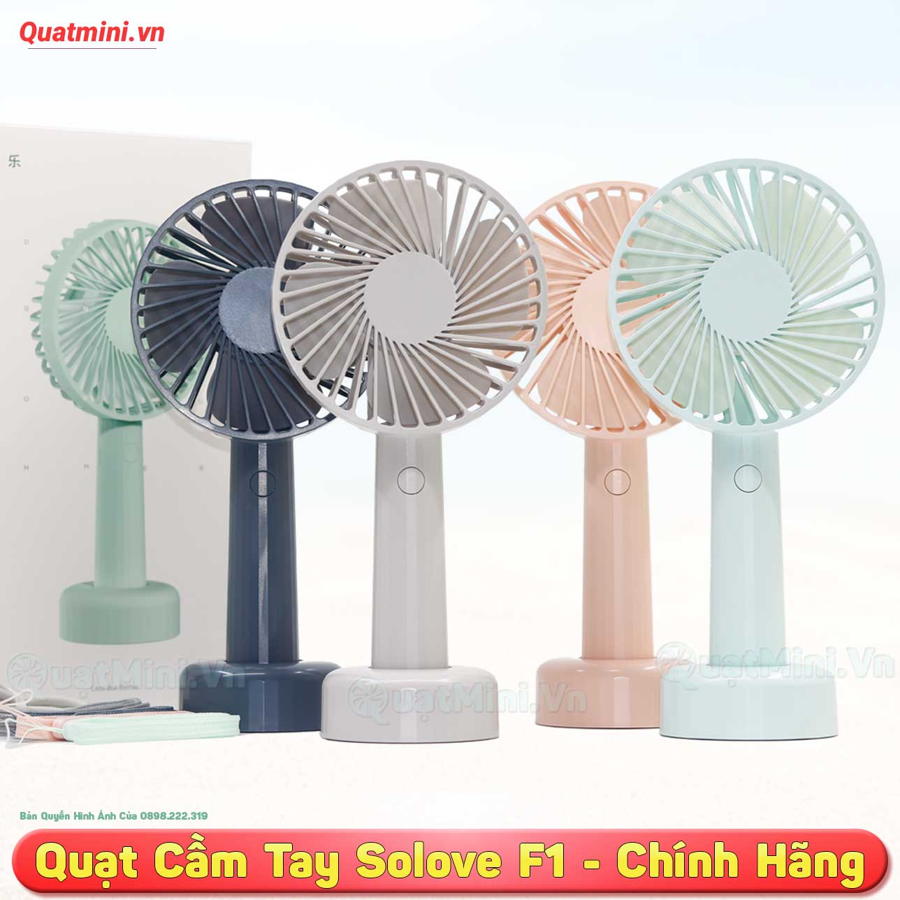 Quạt mini cầm tay xiaomi solove f1, pin 2000mah